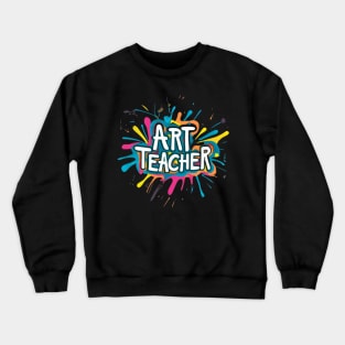 Art teacher funny cute victor design Crewneck Sweatshirt